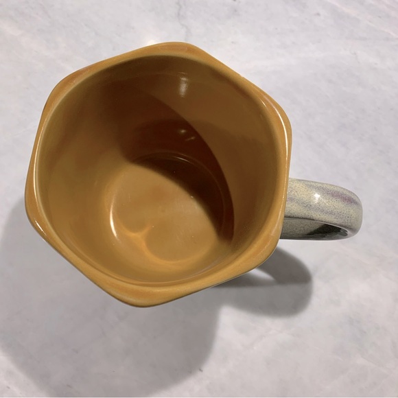 Coffee mug chunky artisanal with blue grey colour - Picture 3 of 3